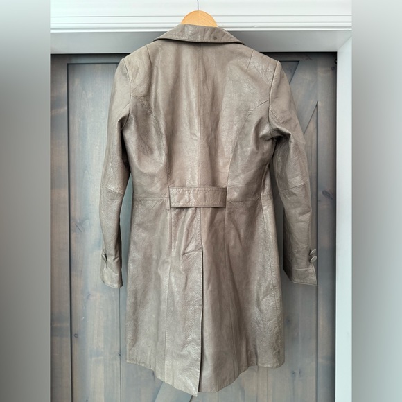Vintage 90s Bebe gray leather coat! - Picture 7 of 7